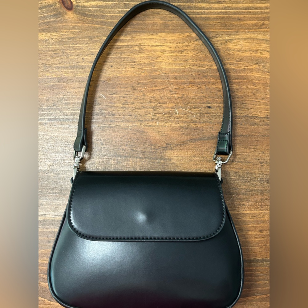Black Flap Mini Shoulder Bag